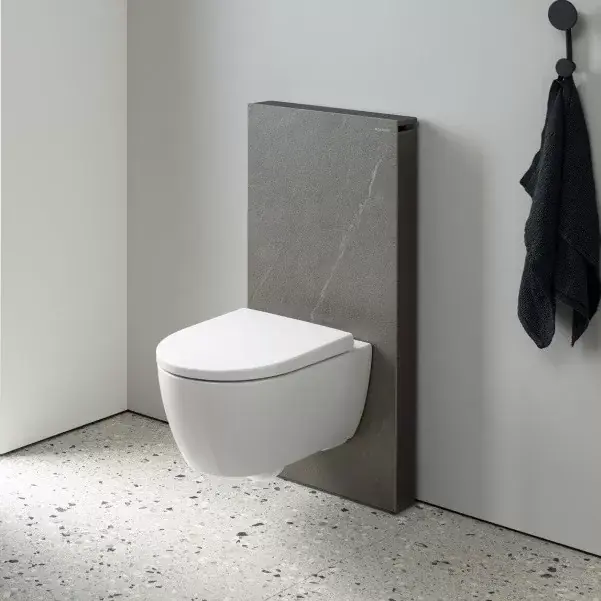 Modul sanitar pentru vas wc suspendat, 101 cm, panou frontal din piatra imitatie ardezie, Geberit Monolith Plus 131.221.00.7 Chilipir