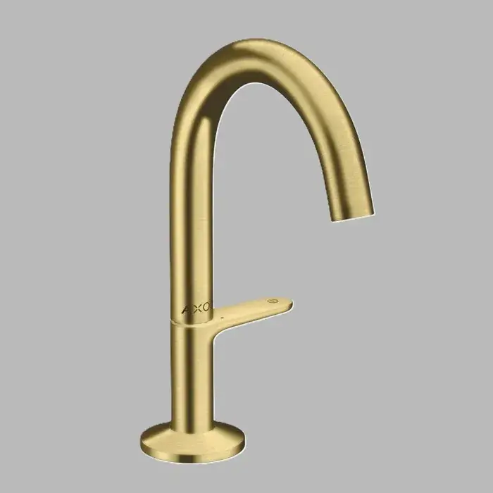 Cel mai bun preț Baterie lavoar monocomanda, Select 140, CoolStart, cu ventil push-open, alama periata (Brushed Brass), Axor One 48010950