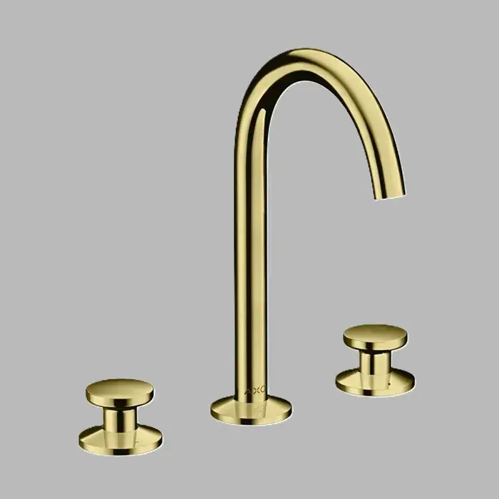 Ultima șansă Baterie lavoar cu 3 orificii, Select 170, cu ventil push-open, auriu lucios (Polished Gold Optic), Axor One 48070950