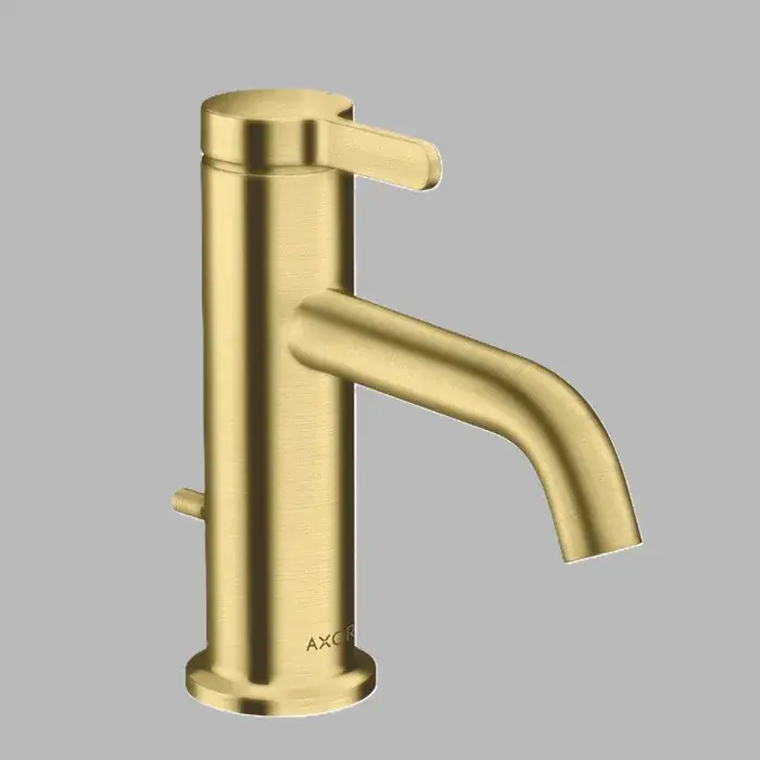 Lichidare de stoc Baterie lavoar monocomanda 70, cu ventil pop-up, alama periata (Brushed Brass), Axor One 48000950