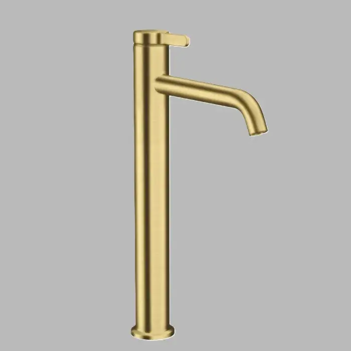 Baterie lavoar monocomanda inalta 260, cu ventil deschis, alama periata (Brushed Brass), Axor One 48002950 Super ofertă