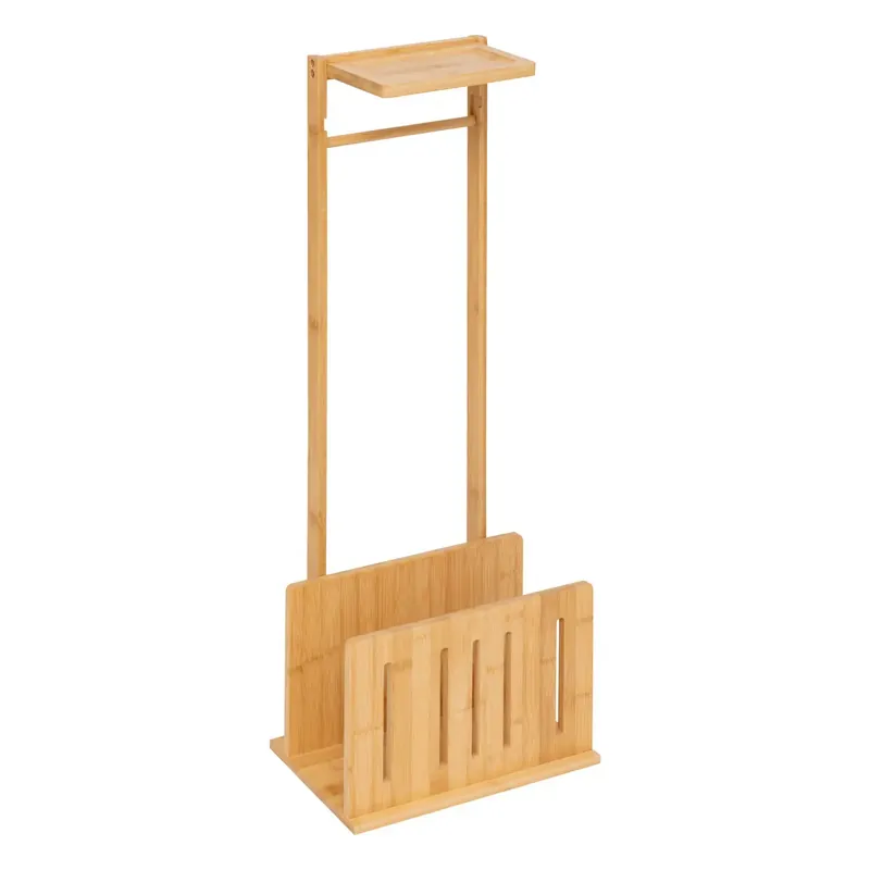 Suport hartie igienica 5Five Bamboo cu rezerva, bambus, 31x21x82 cm, natur Plată securizată