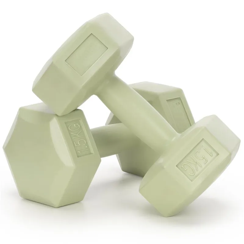 Plată securizată Set gantere hex 2×1,5 kg, bitum cu invelis rezistent PP, verde
