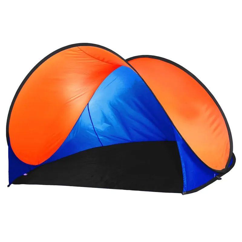 Cort plaja si picnic semi-deschis Sersimo, protectie UV, 200x120x110cm, portocaliu Livrare rapidă