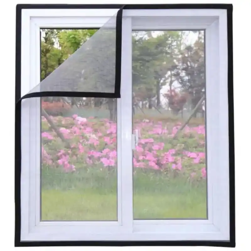 Plasa anti-insecte, pentru geam, fixare scai, dimensiune ajustabila, 150x180cm, negru Preferatul clienților