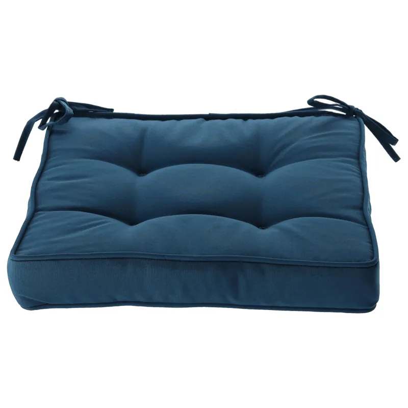 Perna scaun 40x40x6 cm, colturi drepte, poliester impermeabil, cu prindere, albastra Reducere de preț