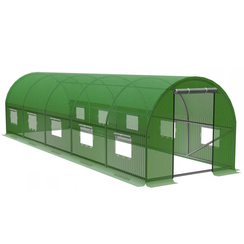 Super ofertă Sera de gradina, tip tunel cu cadru metalic, 300x800cm, verde, 24mp