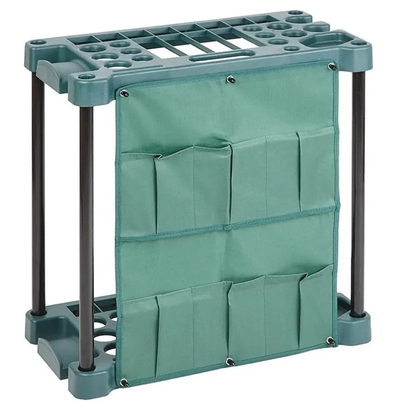 Organizator suport compact pentru unelte de gradina, cu buzunare, cadru metalic, 58x31x60 cm Nu rata