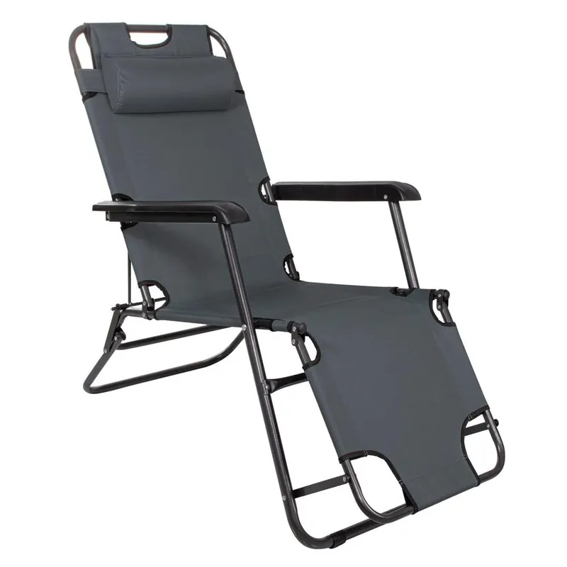 Livrare expres Sezlong pliabil SERSIMO GC13, Relax Zero Gravity, 80x60x153cm, Gri