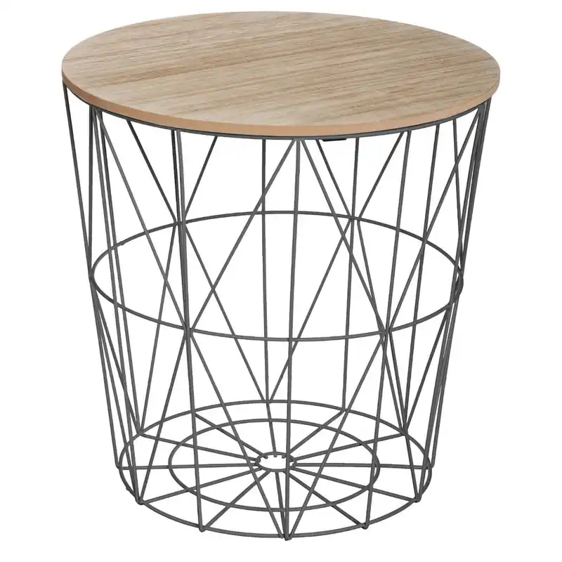 Masuta cafea rotunda Atmosphera Kumi, 40×41 cm, negru Preț redus