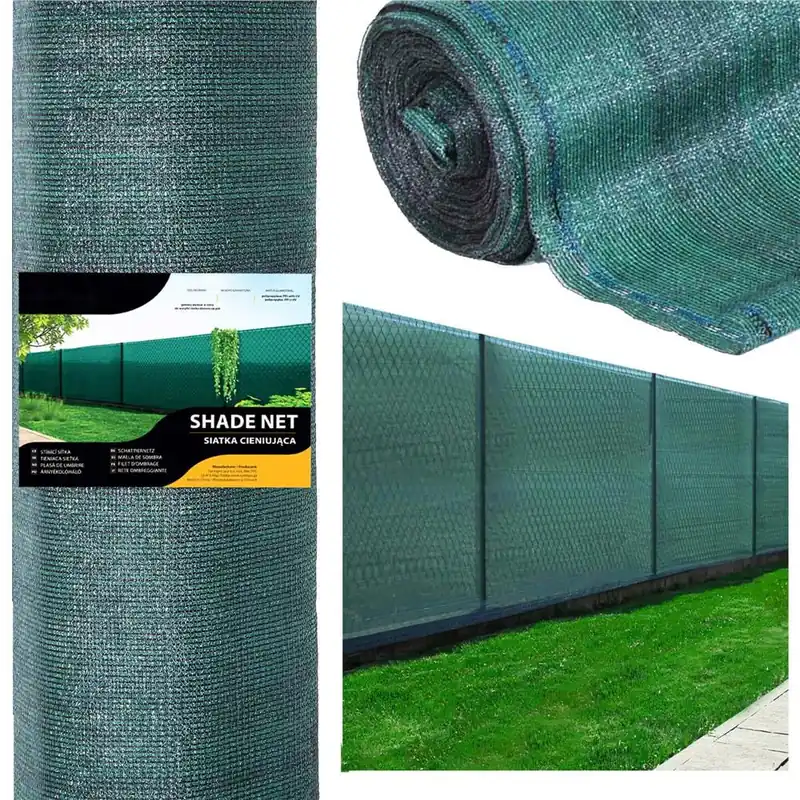 Reducere specială Plasa umbrire si intimitate pentru gard, 1.5m latime, 10m lungime, 140g densitate, verde