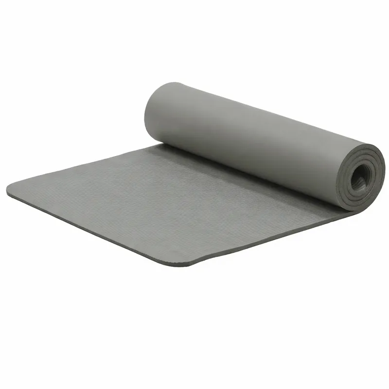 Saltea fitness antiderapanta din NBR, 183x61x1 cm, cu curea transport, gri Preț promoțional