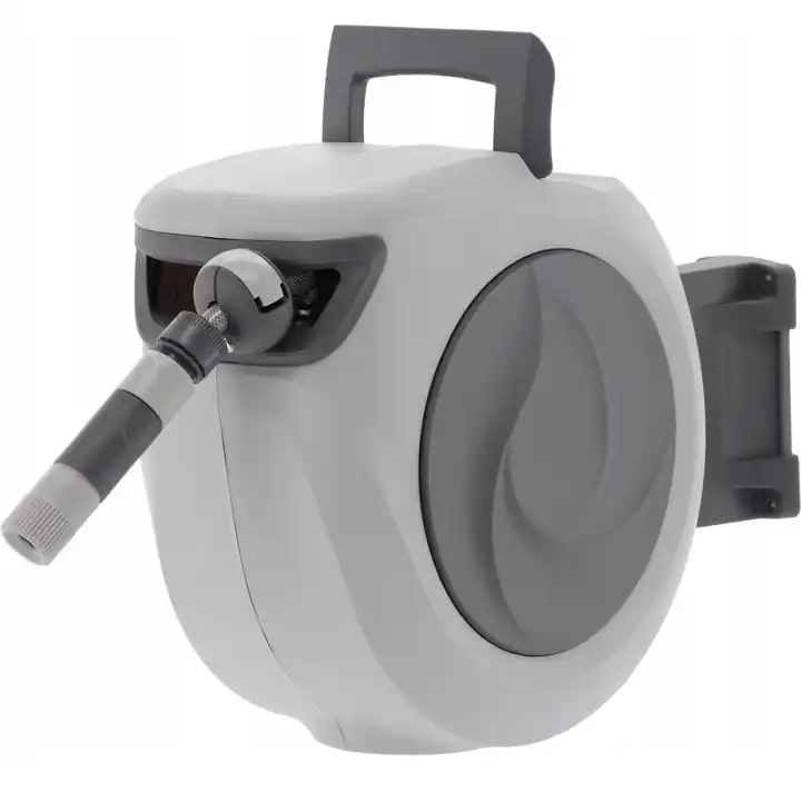 Tambur automat pentru furtun de gradina, 15m, montare pe perete, pivotant, retractabil Reducere extra