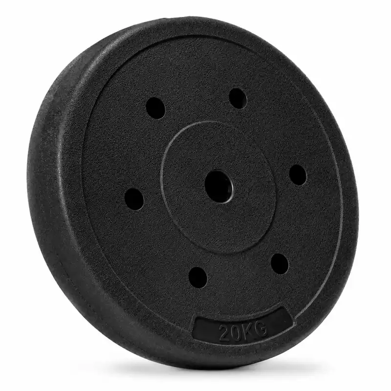 Livrare rapidă Disc greutate haltera, 20 kg, umplutura bitumica, invelist PP, 29 mm, negru