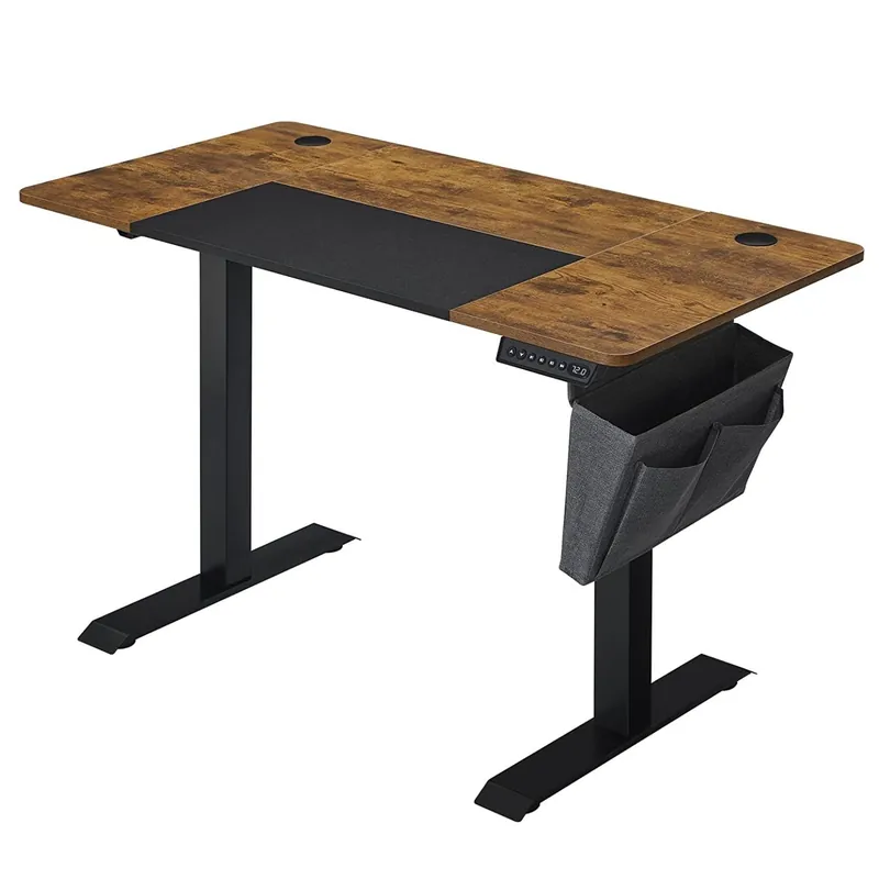 SONGMICS Birou cu reglaj electric pe inaltime, memorie cu 4 inaltimi, 60x120x(72-120)cm, maro rustic Cumpără acum