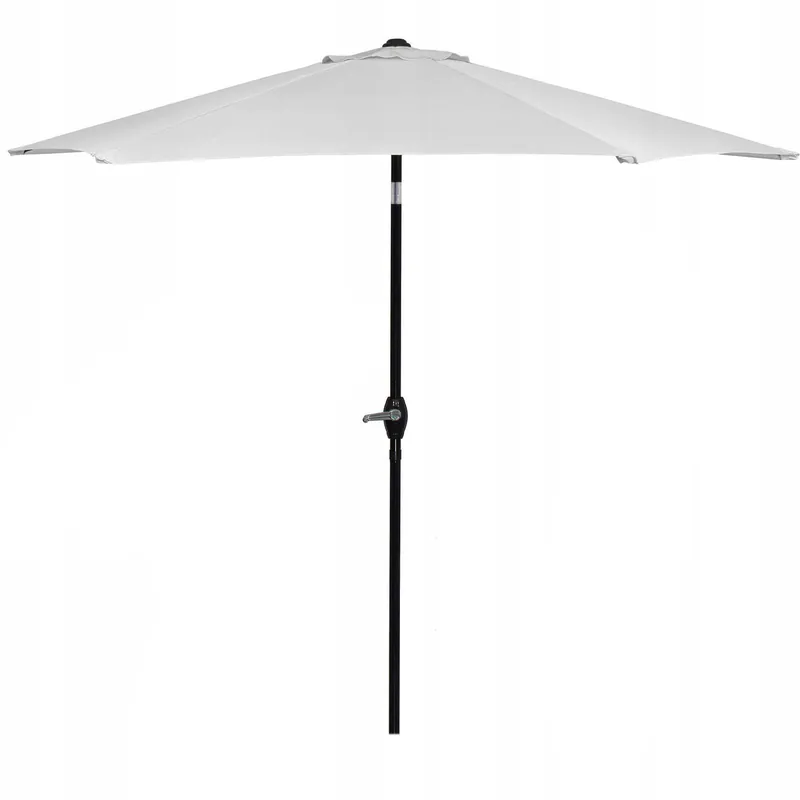 Umbrela terasa gradina, cu manivela si inclinare, GU12E, diametru 260cm, Gri Ultima șansă