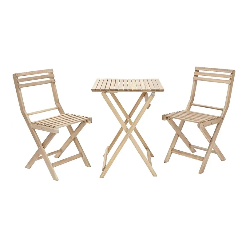 (DL) Set masa patrata plianta, cu 2 scaune pliante, gradina sau balcon OREGANO Ofertă de sezon