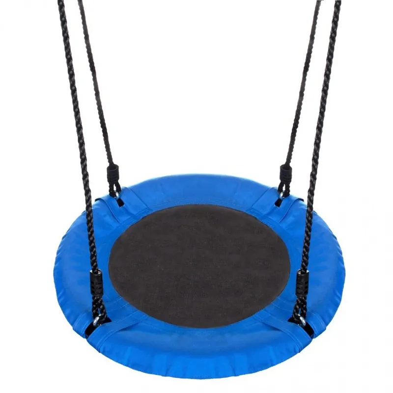 Leagan tip cuib Sersimo NS13, diametru 60cm, inaltime reglabila, pentru exterior, sarcina 100 kg, Albastru Negru Expediere rapidă