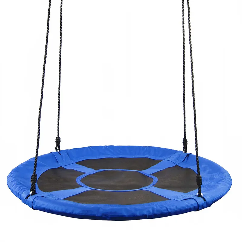 Leagan tip cuib Sersimo NS16, diametru 120cm, inaltime reglabila, pentru exterior, sarcina 180 kg, Albastru Negru Ofertă