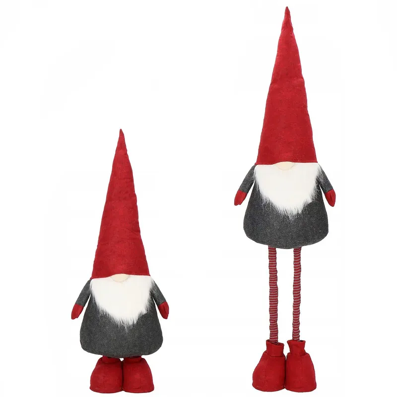 Preț promoțional (DL) Figurina Craciun, Spiridus, picioare telescopice, inaltime extensibila 60-90cm