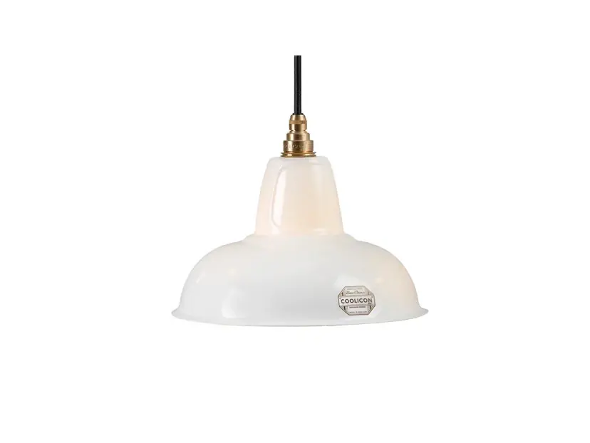 Lampă suspendată Silhouette, porțelan opal, baldachin - Coolicon Reducere