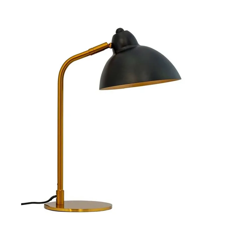 Ofertă Lampa de masă Futura, mică, negru/alamă - Dyberg Larsen