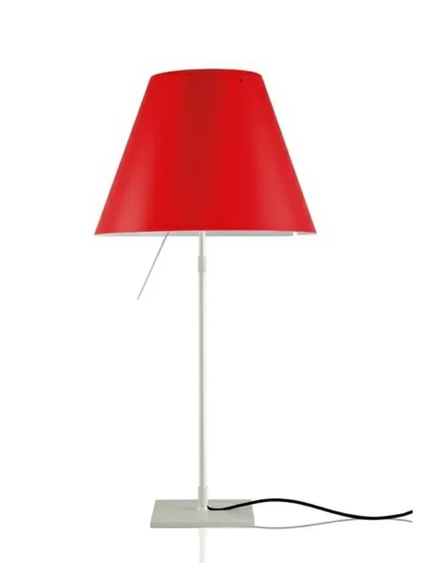 Cumpără acum Costanza Veioză Aluminium cu Primary Red - Luceplan