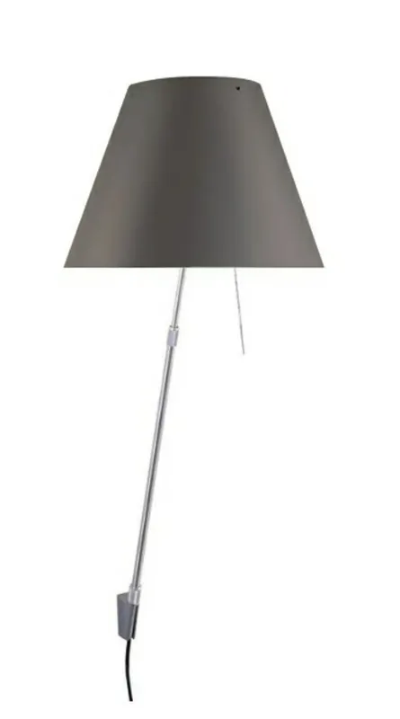 Costanza Aplică de Perete cu Dimmer Aluminium cu Concrete Grey - Luceplan Super ofertă