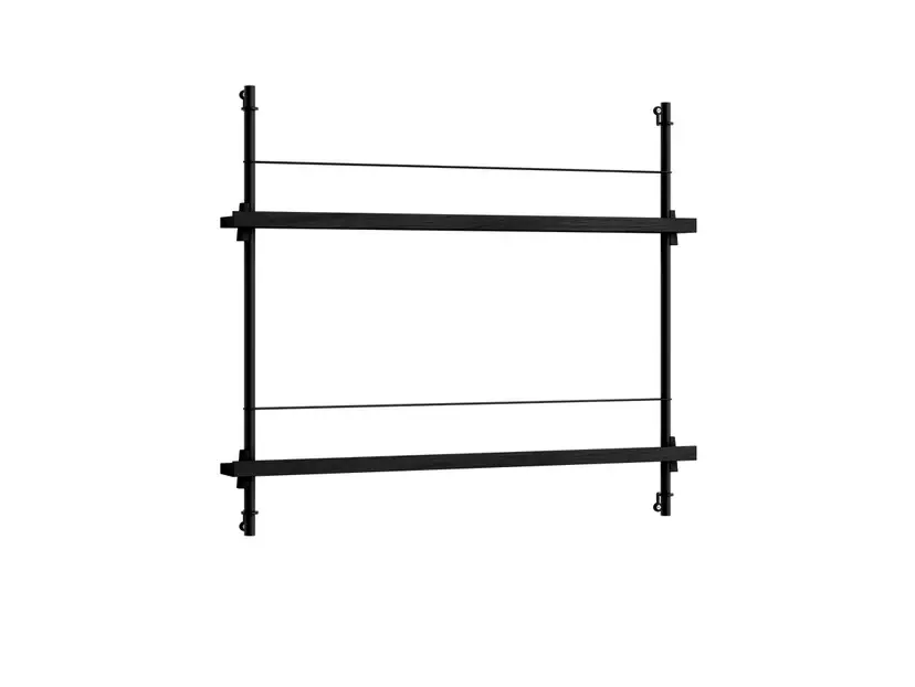 Ieftin Magazine Shelving 65 Raft Black/Black - Moebe