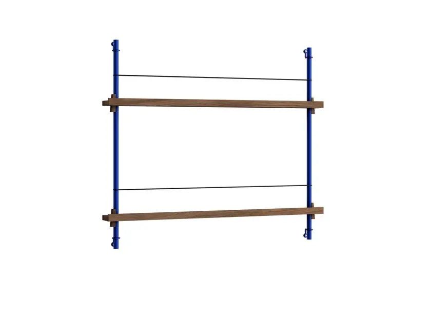 Magazine Shelving 65 Raft Smoked Oak/Deep Blue - Moebe Popular