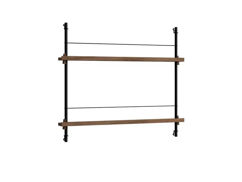 Magazine Shelving 65 Raft Smoked Oak/Black - Moebe Super ofertă