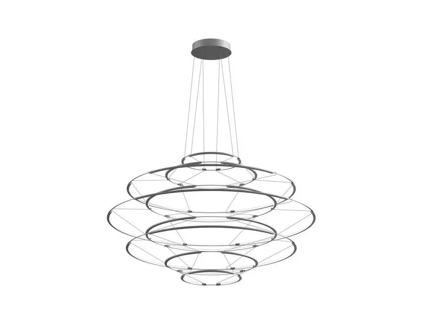 Comandă acum Drop 9 Lustră Pendul Satin Silver - Nemo Lighting