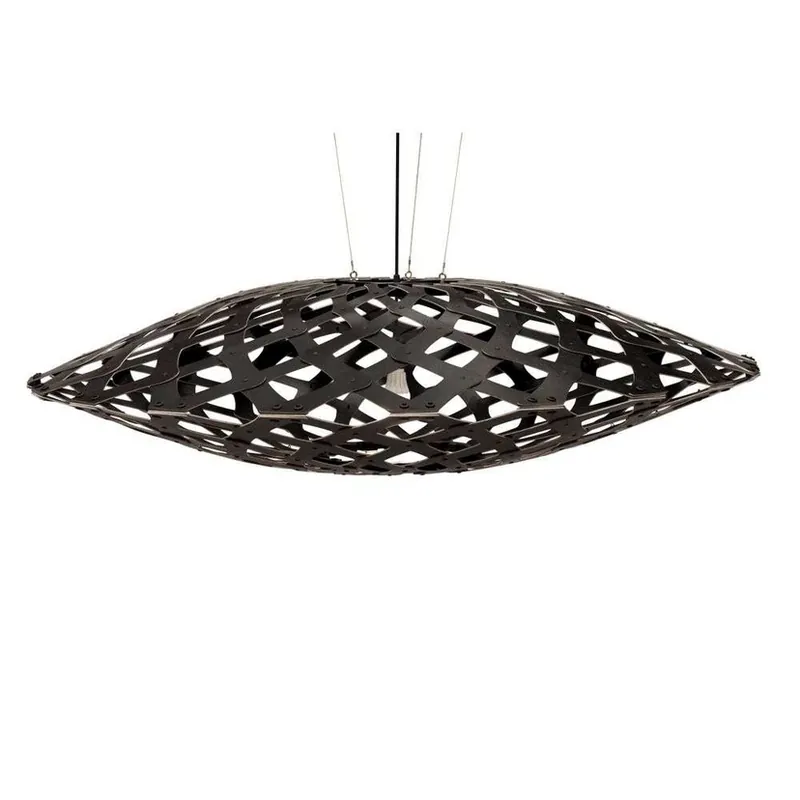 Flax Lustră Pendul Ø150 Black 2 Sides - David Trubridge Ultima șansă