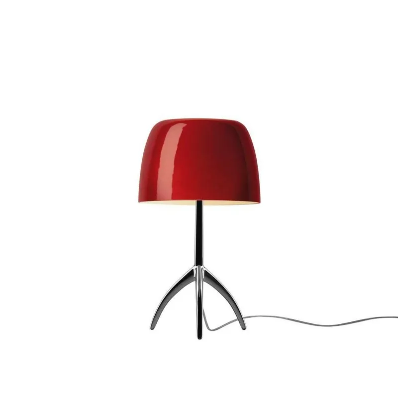 Chilipir Lampa de masă Lumiere Piccola, crom/roșu, 35 cm - Foscarini