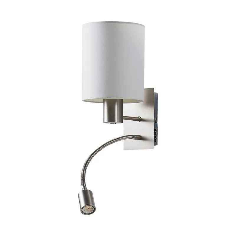 Ofertă specială Shajan Aplică de Perete Nickel/White - Lindby