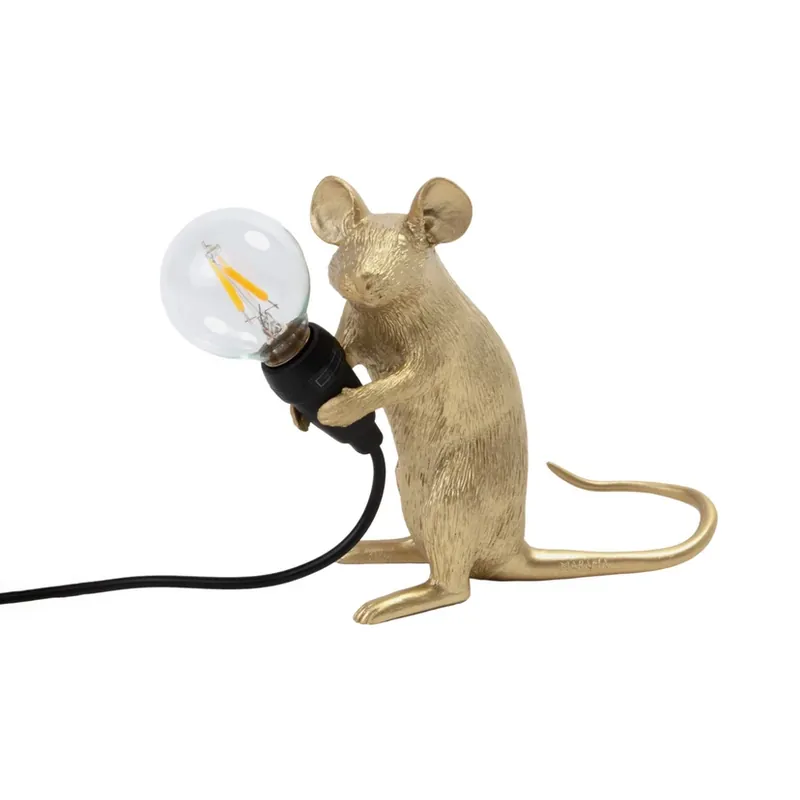 Mouse Lamp Mac Sitting Veioză Gold - Seletti Promoție