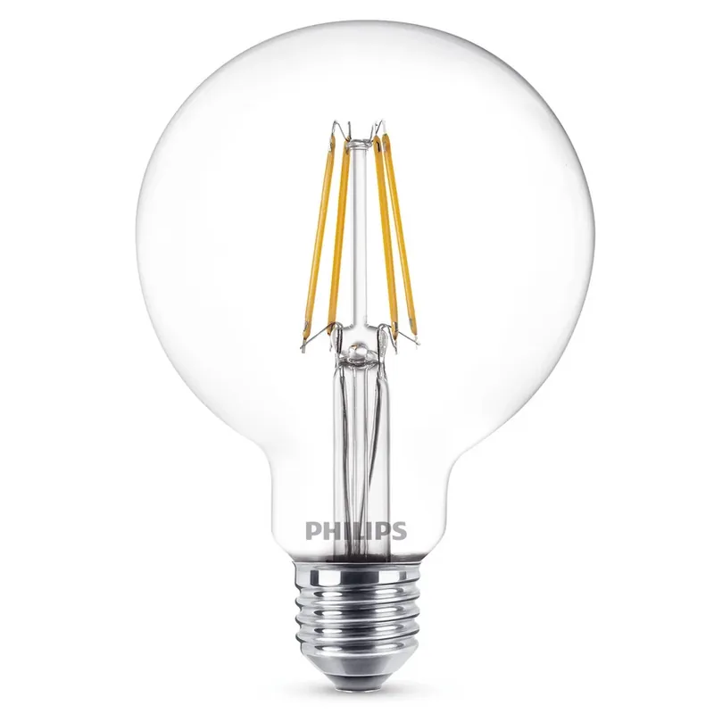 Bec LED 7W (806lm) Filament Globe Ø93 E27 - Philips Preferatul clienților