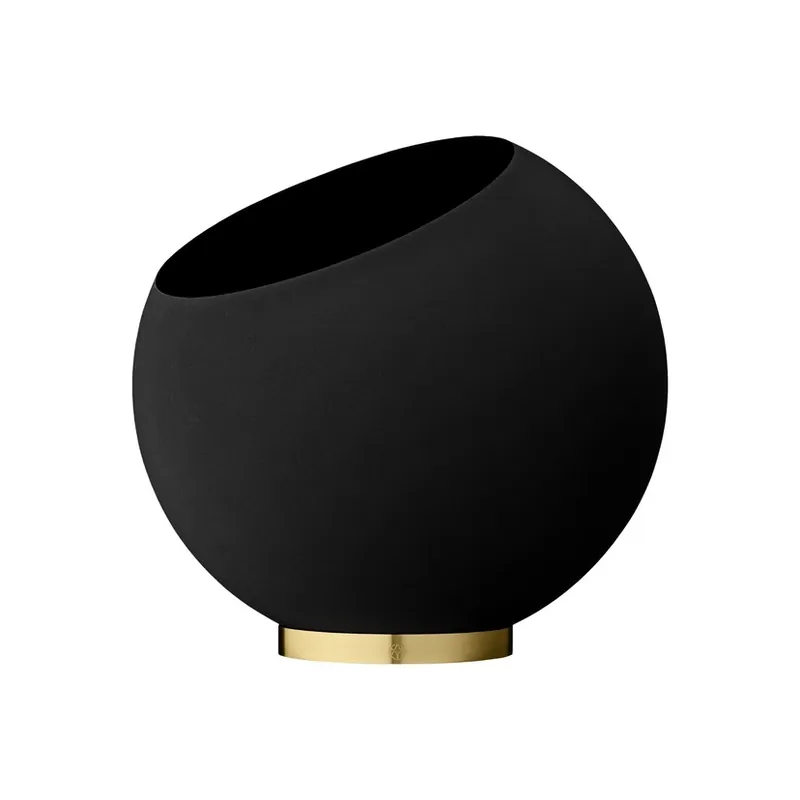 Plată securizată Globe Ghiveci Pentru Plante Ø43xH37,4 Black/Gold - AYTM