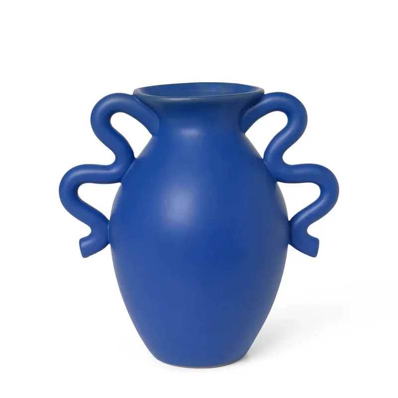 Verso Table Vase Bright Blue - Ferm Living Disponibil imediat
