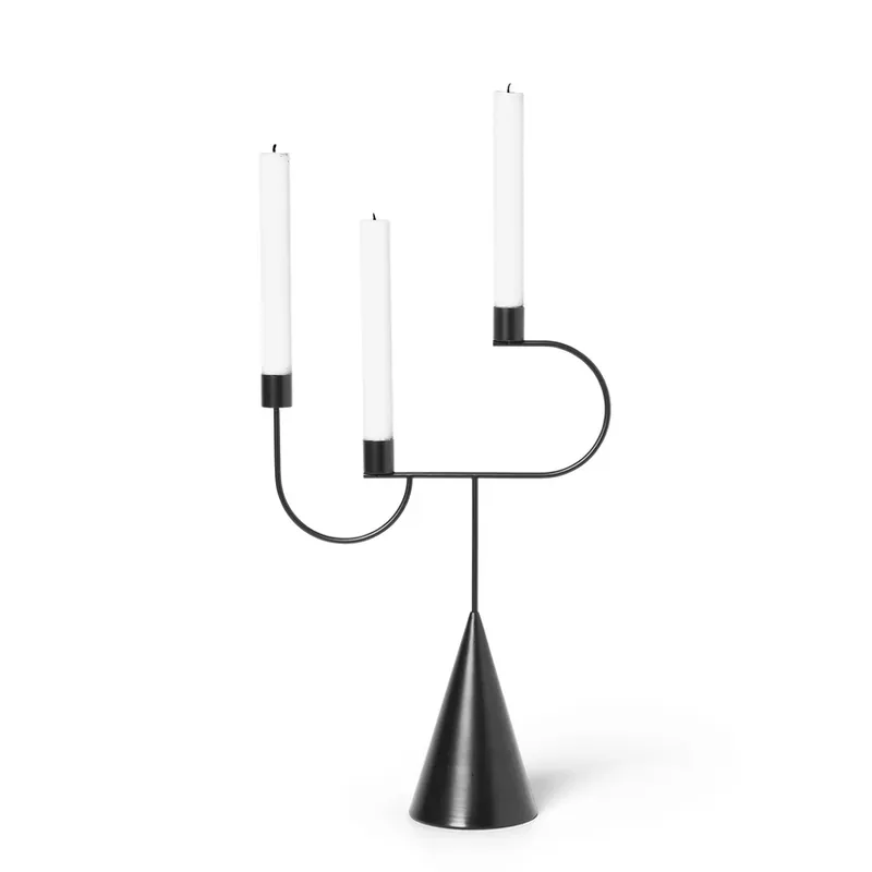 Avant Candelabra Black - Ferm Living Disponibil imediat