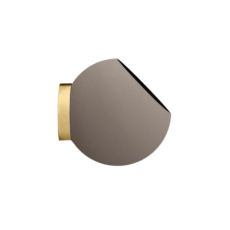 Ghiveci Globe Wall Ø17xH15,4 Taupe/Auriu - AYTM Ultima șansă