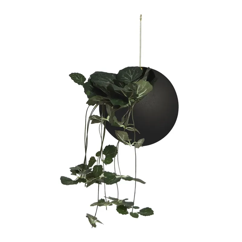 Ofertă exclusivă Ghiveci pentru plante Globe Ø17xH28 Negru/Auriu - AYTM