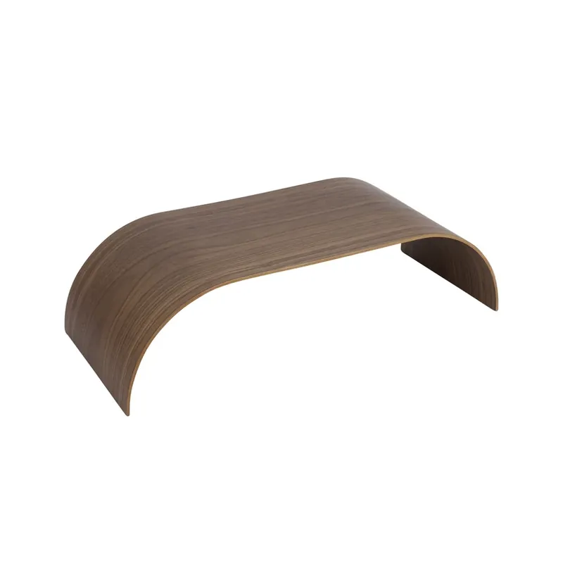 Cumpărături sigure Curva Lemn Tavă pentru Raft L62,2xW25,3xH16 Walnut - AYTM