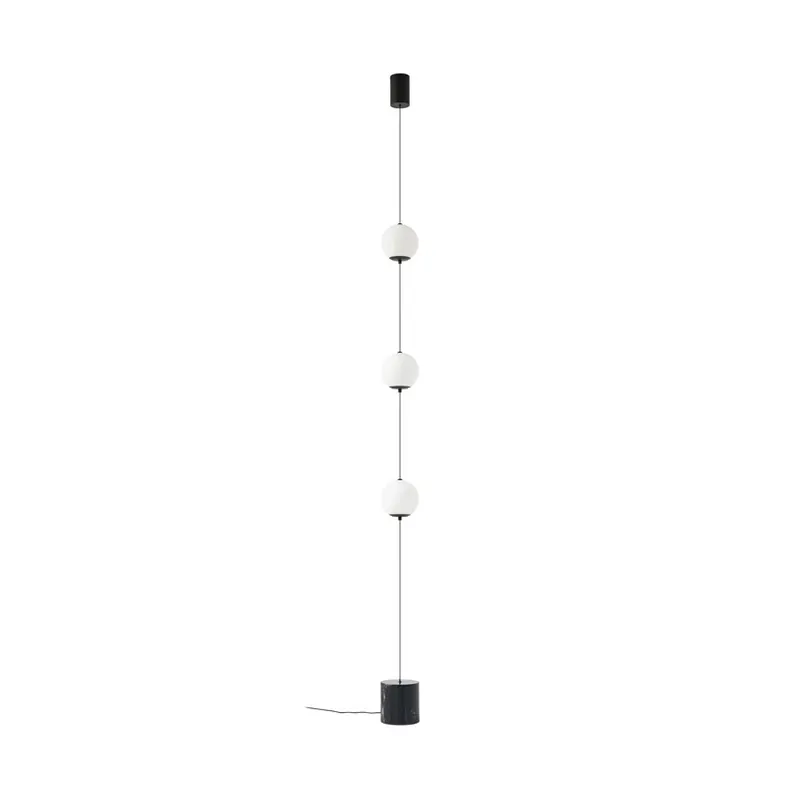 Preț promoțional Lampadar LED Darrow, negru/opal, sticlă, dimabil - Lucande
