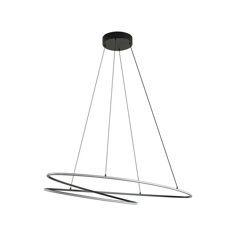 Promoție Lampă suspendată LED Gavril, negru, dimabilă, 100 cm - Lucande