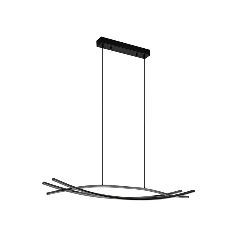 Reducere de preț Lampă suspendată LED Sayori, negru, 98 cm, dimabilă - Lucande