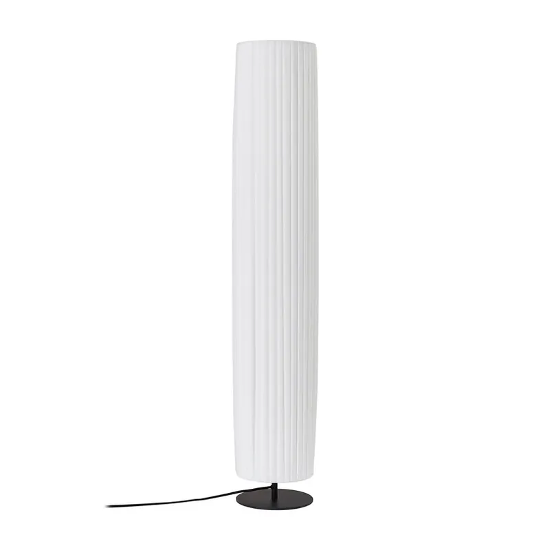 Ofertă specială Lampadar Virelle, albă, textilă, înălțime 117 cm, E27 - Lindby