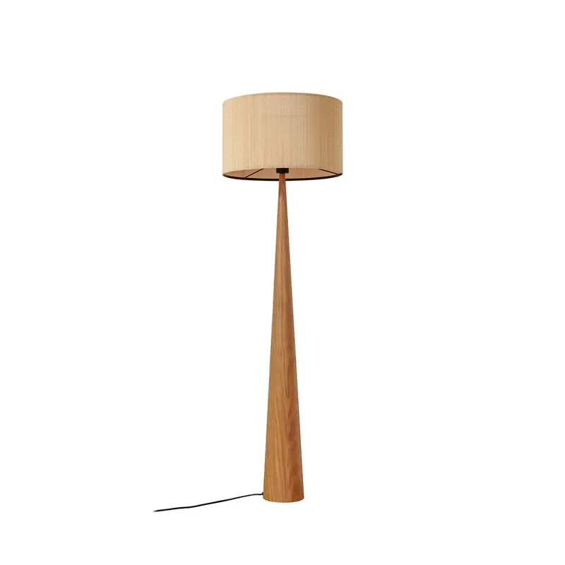 Premium Lampadar de podea Fabrena, culoare naturală, bambus, înălțime 138 cm - Lucande