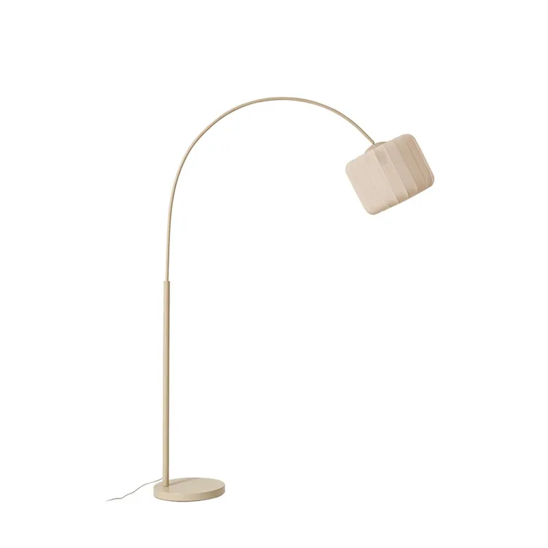 Lichidare de stoc Lampa Helin, bej, textilă, înălțime 198,5 cm - Lindby