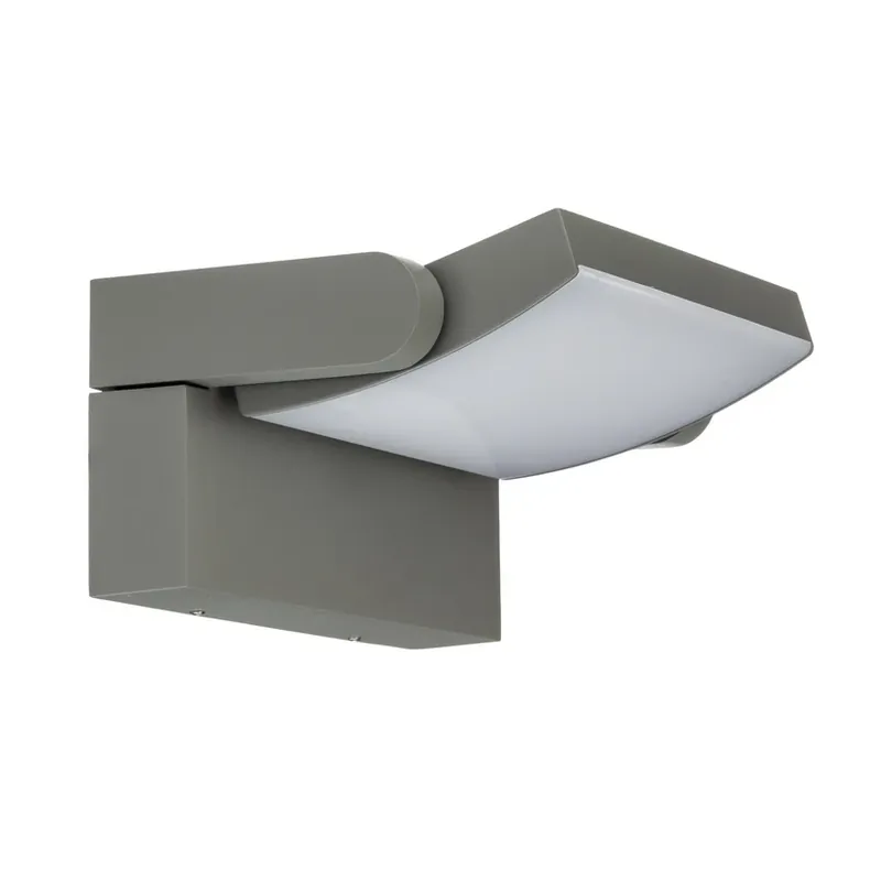 Lampa de perete pentru exterior Sherin cu LED, IP54, gri deschis, orientabilă - Ofertă